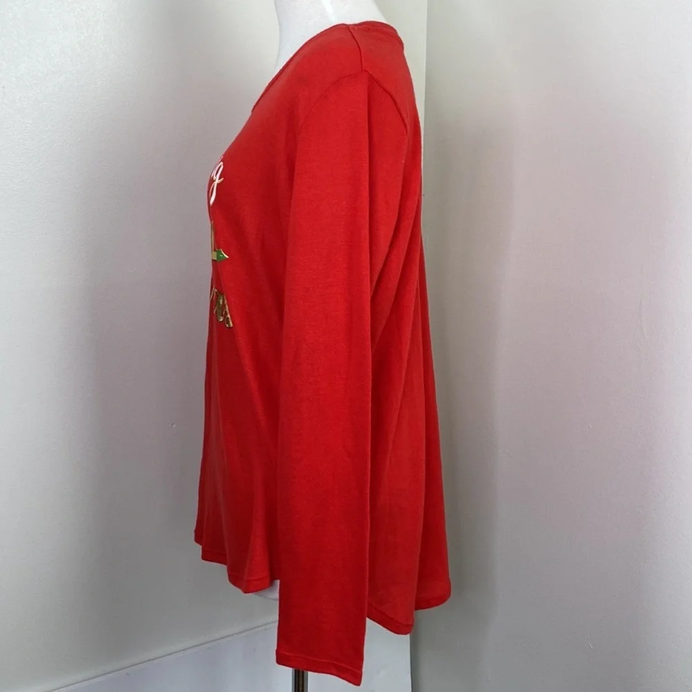 Holiday Time Red Long Sleeve Sweater size L